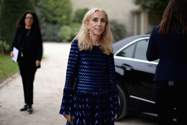 Franca á Dior tískusýningu í París í september.