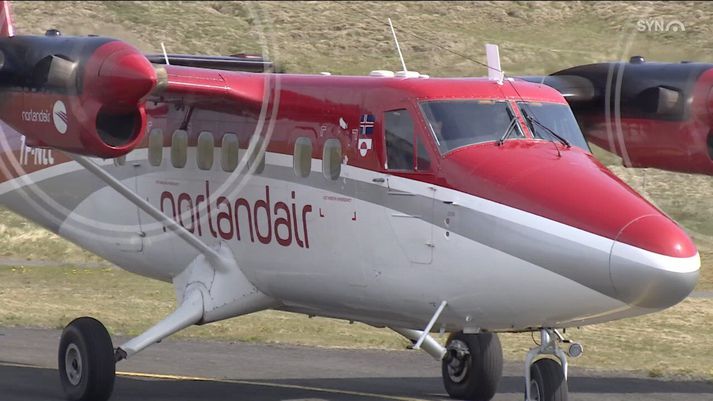 Twin Otter-vélar Norlandair taka 19 farþega.