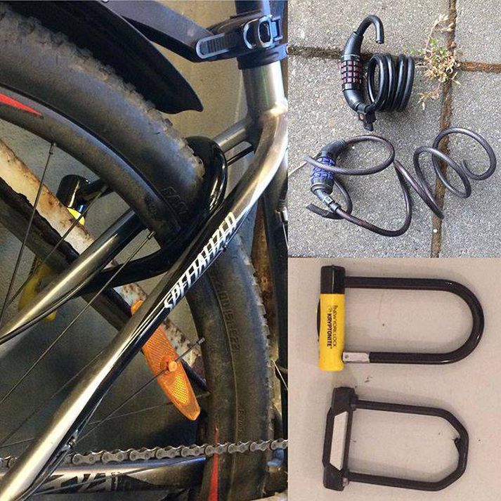 Lögreglan segir að fólk þurfi að hafa í huga hversu meðfærilegur og öruggur lásinn er.