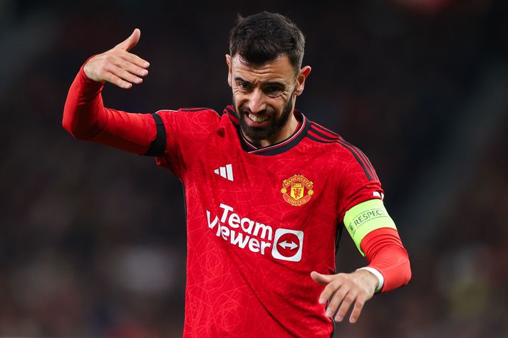 Bruno Fernandes er fyrirliði Manchester United en þykir ekki ráða vel við mótlæti inn á vellinum.