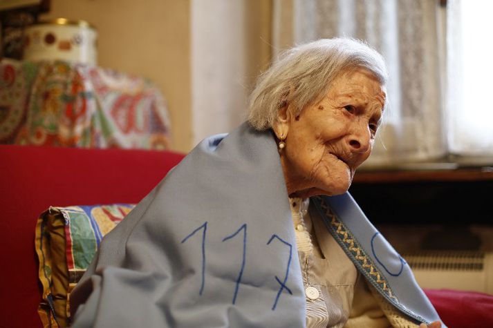 Emma Morano fagnaði 117 ára afmæli sínu þann 29. nóvember síðastliðinn.
