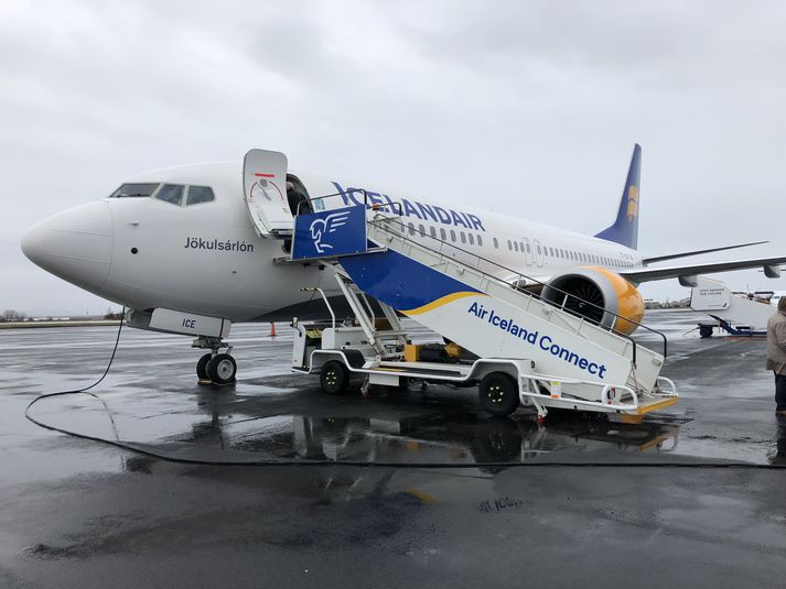 Boeing 737-Max þota lenti fyrst á Reykjavíkurflugvelli í apríl 2018 í sýningarflugi þegar Icelandair tók fyrstu vél þessarar tegundar í notkun.