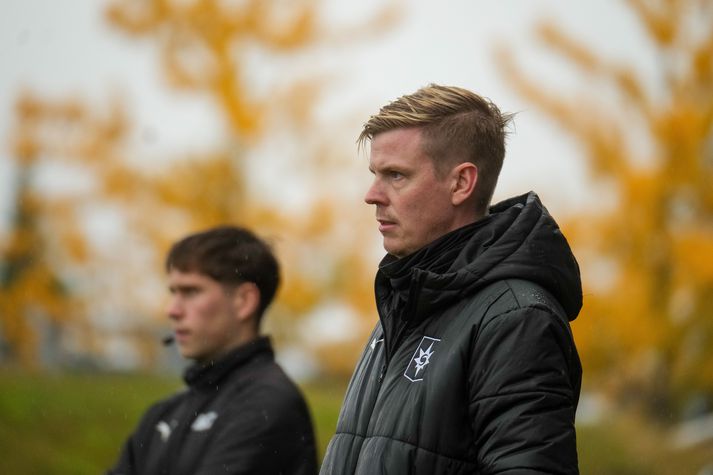 Óskar Smári Haraldsson, þjálfari Stjörnunnar, er sáttur með frammistöðuna þrátt fyrir tap.