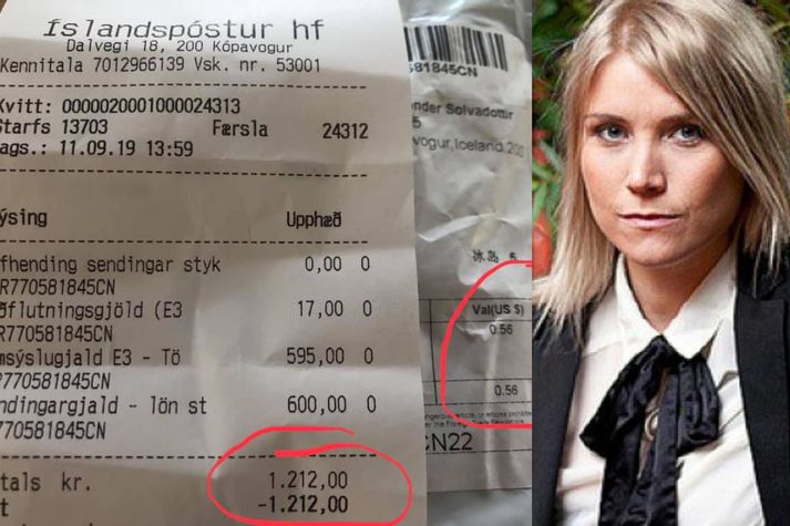 Veru brá þegar heildarkostnaður við drasl sem hún pantaði fyrir dóttur sína frá Ali Express lá fyrir.