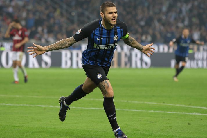 Icardi fagnar marki.