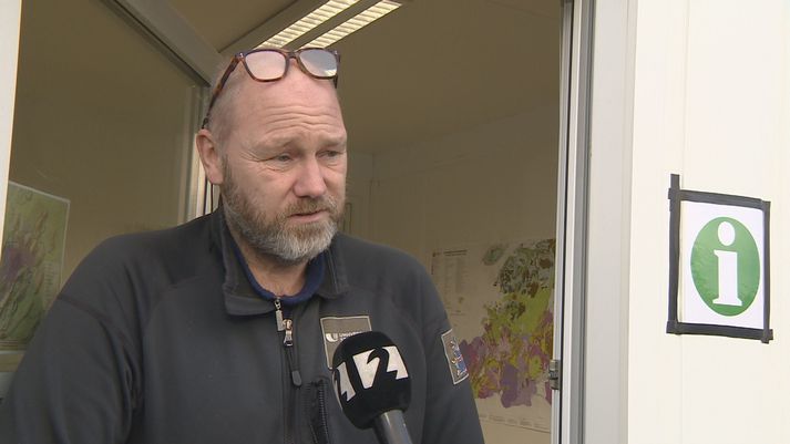 Dagur Jónsson er einn af landvörðum Umhverfisstofnunar við gosstöðvarnar.