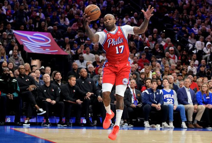  P.J. Tucker í leik með liði Philadelphia 76ers í NBA-deildinni.