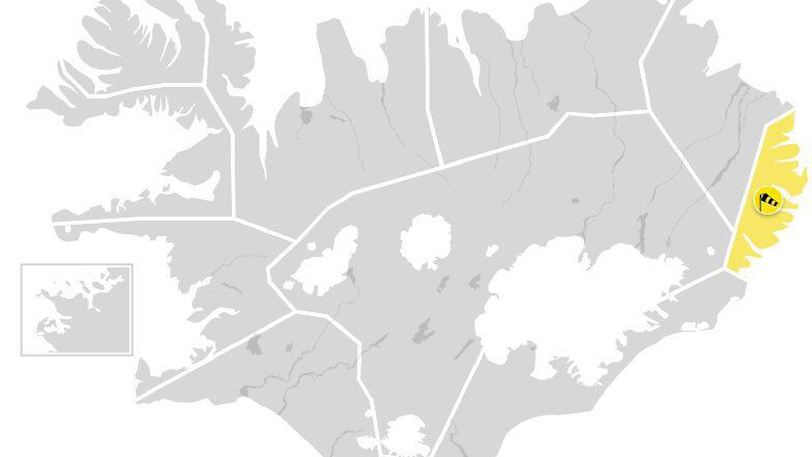 Gul við­vörun á Aust­fjörðum