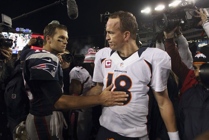 Tom Brady og Peyton Manning.