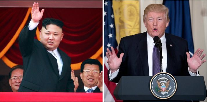 Donald Trump reynir nú á að sýna Kim Jong-un herstyrk Bandaríkjanna og fá hann til að hætta við eldflaugavopnaþróun sína.