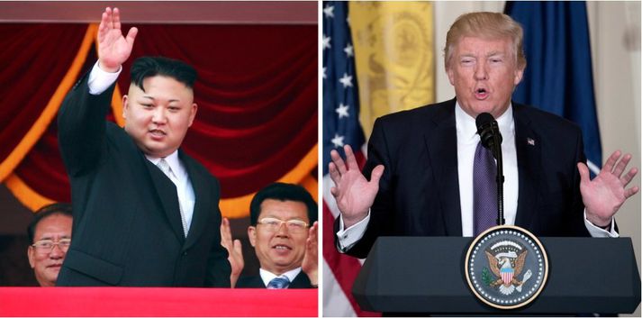 Donald Trump reynir nú á að sýna Kim Jong-un herstyrk Bandaríkjanna og fá hann til að hætta við eldflaugavopnaþróun sína.