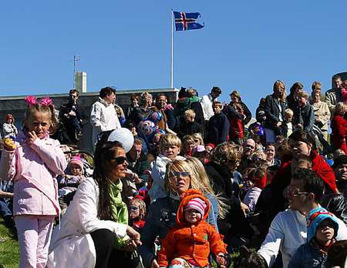 Frá þjóðhátíðarfagnaði á Arnarhóli á síðasta ári.