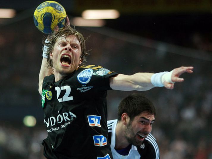 Guðjón Valur Sigurðsson skoraði tvö mörk í leiknum í kvöld.
