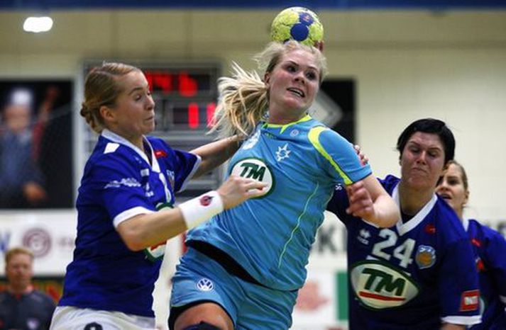 Harpa Sif Eyjólfsdóttir, leikmaður Stjörnunnar, skoraði átta mörk fyrir Ísland í kvöld.