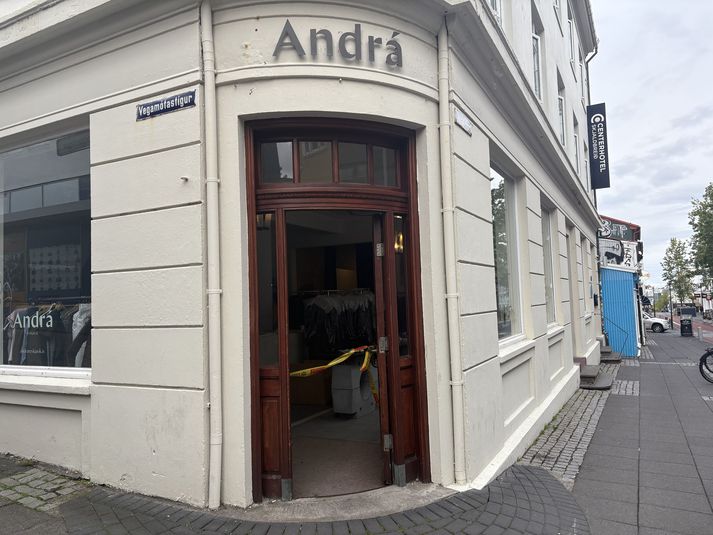 Töluvert tjón varð í versluninni Andrá.