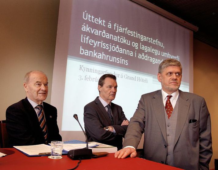 Skýrsla um starfsemi lífeyrissjóða í aðdraganda bankahrunsins var kynnt síðastliðinn föstudag. Fréttablaðið/GVA