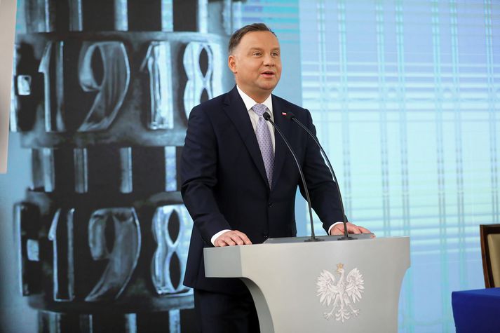 Andrzej Duda, forseti Póllands, tilkynnti um dagsetningu þingkosninganna í dag.