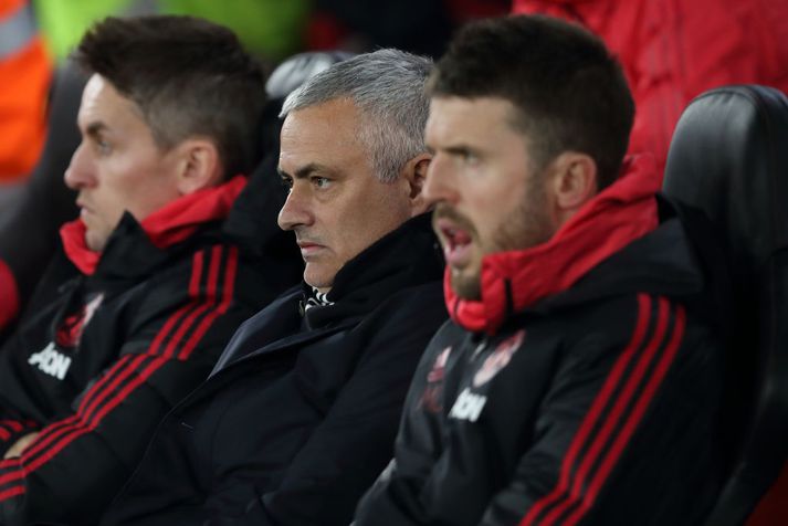 Mourinho var súr á hliðarlínunni