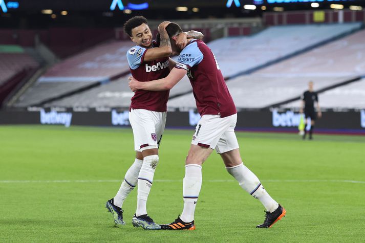 Það gæti farið svo að Jesse Lingard verði áfram í herbúðum West Ham United á næstu leiktíð en Declan Rice fari til Manchester-borgar.