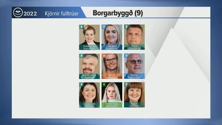 Þessir níu fulltrúar náðu kjöri í Borgarbyggð.