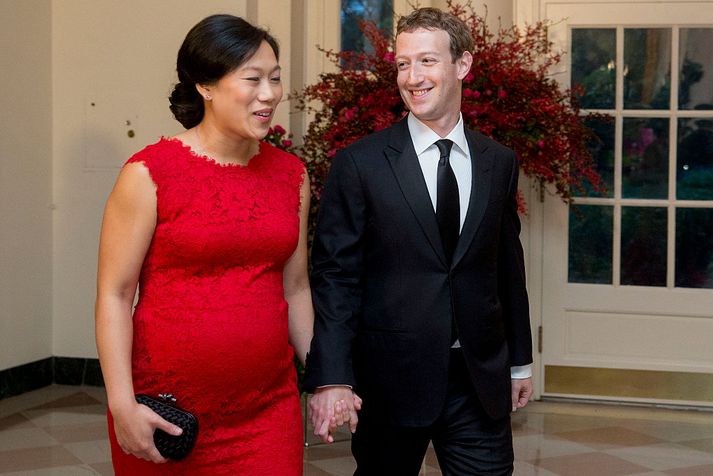 Priscilla Chan og Mark Zuckerberg þegar hún gekk með August. Foreldrarnir rituðu bréf í tilefni fæðingarinnar.