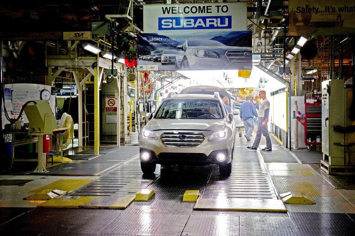 Bíll nr. 3.000.000 í Indiana var Subaru Outback.