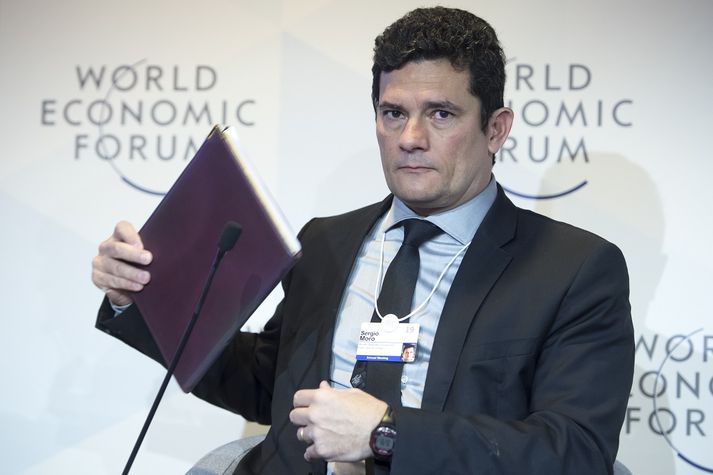 Sergio Moro dæmdi Lula fyrrverandi forseta í fangelsi árið 2017. Fyrr á þessu ári tók hann við embætti dómsmálaráðherra.