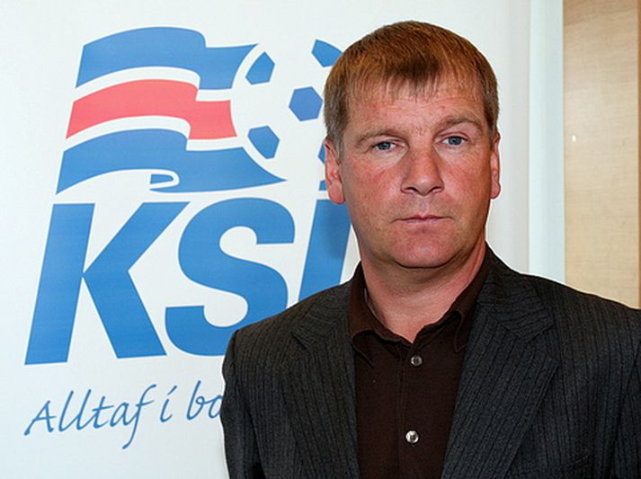 Ólafur Jóhannesson í höfuðstöðvum KSÍ í dag.