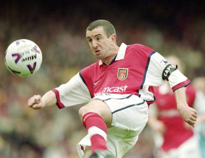 Nigel Winterburn í leik með Arsenal í þá gömlu góðu.