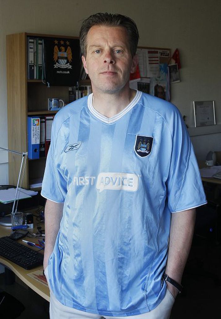 á leið til manchester Magnús Ingvason, formaður Manchester City-klúbbins, ætlar að sjá sína menn vinna titilinn.
