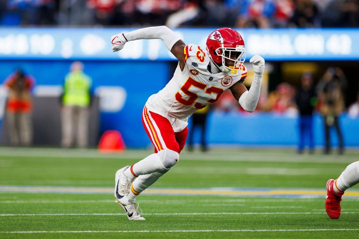 Thompson í leik gegn Los Angeles Chargers á síðustu leiktíð.