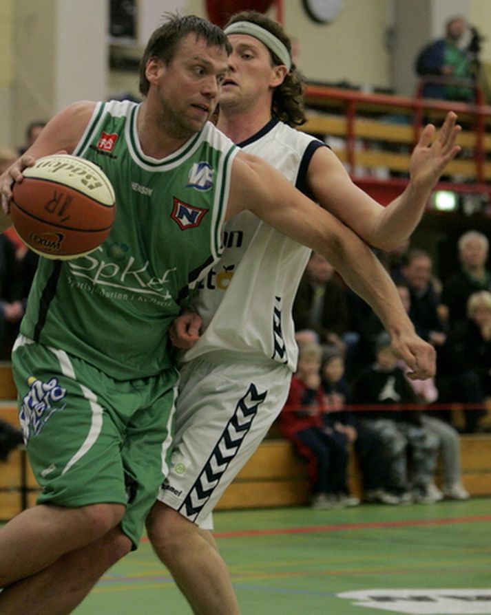Friðrik átti þokkalegan leik með Njarðvík í kvöld.