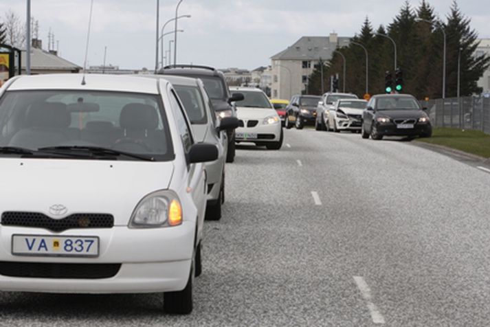Flest umferðaróhöpp verða á Miklubrautinni ef marka má tölur frá Forvarnarhúsi Sjóvá. Mynd/ Villi.