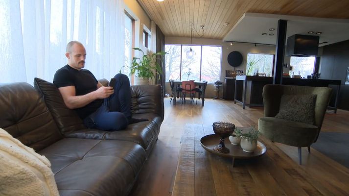 Sindri leit við heima hjá Gunnari í Laugardalnum í vikunni.