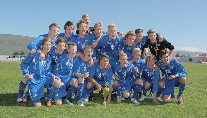 U-17 lið Íslands sem varð Norðurlandameistari í fyrra.