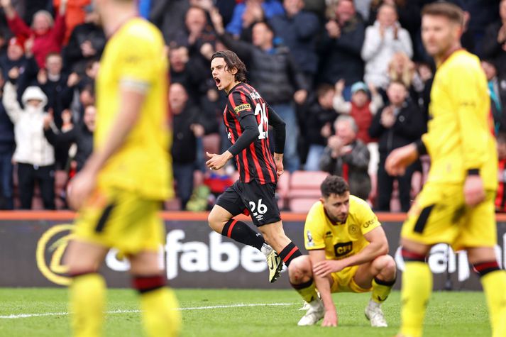 Enes Unal bjargaði stigi fyrir Bournemouth í dag.