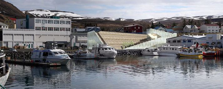 Frumhönnum dregur upp glæsilega mynd af Hvalasafninu á Húsavík.Mynd/Hvalasafnið Húsavík