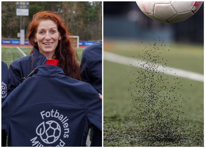 Lise Klaveness, forseti norska knattspyrnusambandsins, kynnir hér Umhverfissjóð fótboltans.