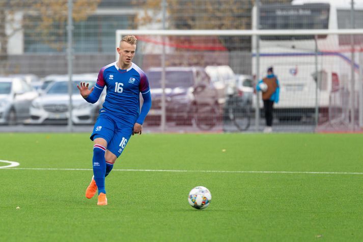 Hörður Ingi í leik með íslenska U21 landsliðinu.