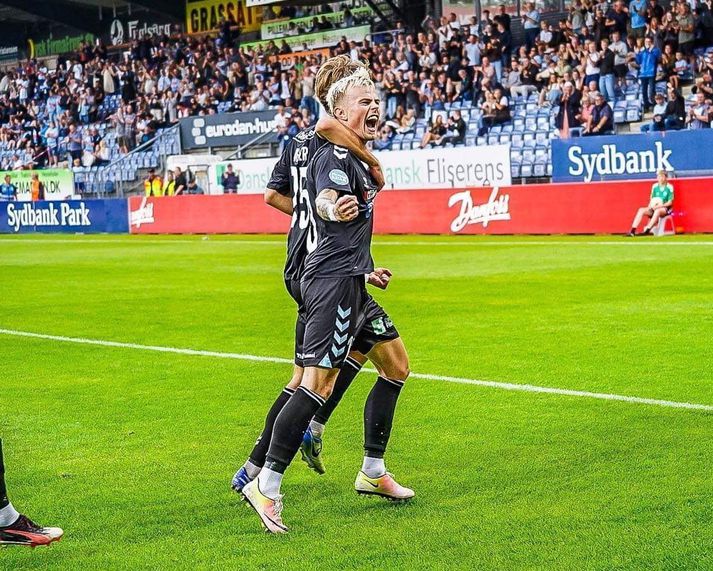 Kristall Máni Ingason skoraði mikilvægt mark í kvöld