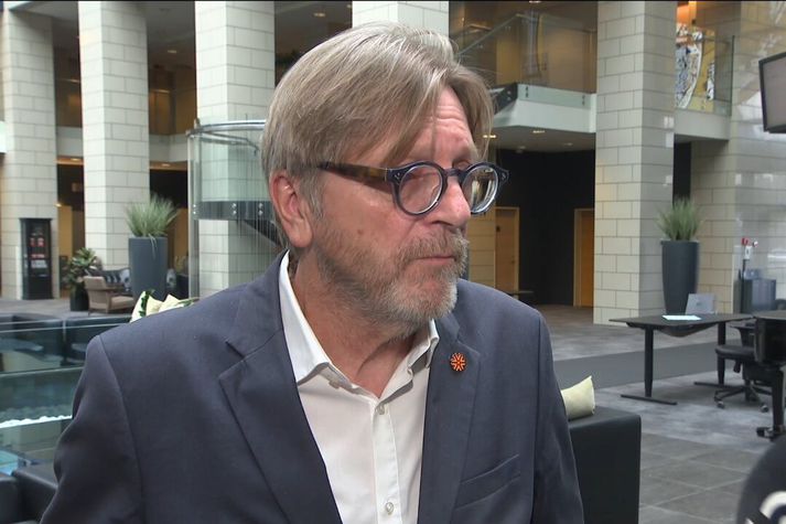 Guy Verhofstadt, forseti Alþjóða evrópuhreyfingarinnar og fyrrum forsætisráðherra Belgíu, flutti ræðu á landsþingi Viðreisnar.