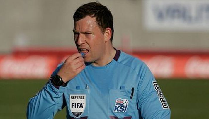 Þóroddur Hjaltalín, dómari leiksins.