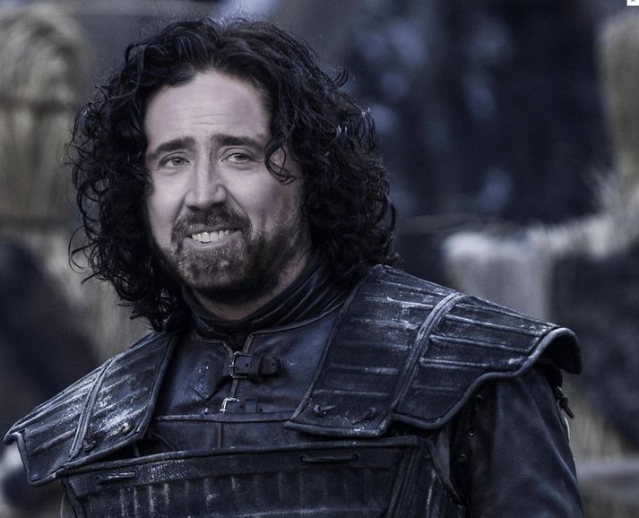 Nicolas Cage hefur leikið í gríðarlega mörgum myndum, sumar betri en aðrar. Hér er hann sem  Jon Snow.