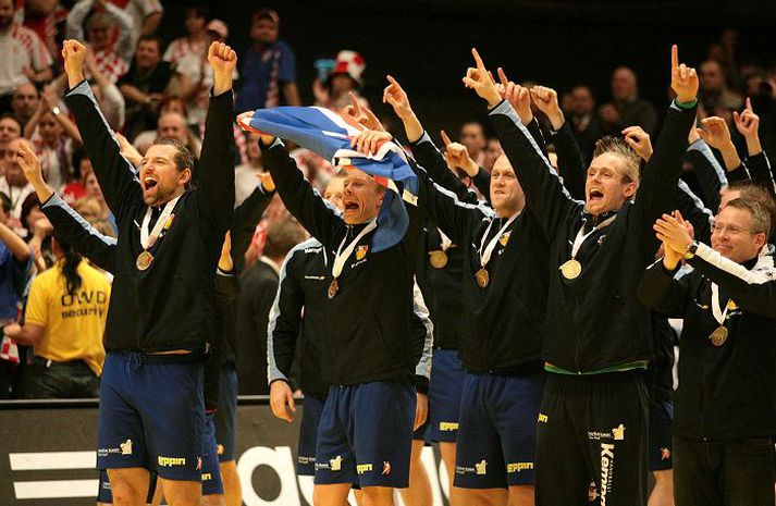Íslenska liðið vann brons á EM í Austurríki.