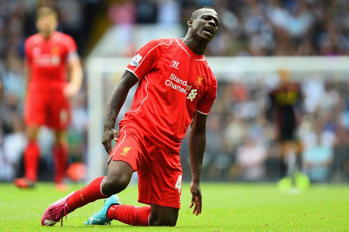 Mario Balotelli í sínum fyrsta leik fyrir Liverpool.