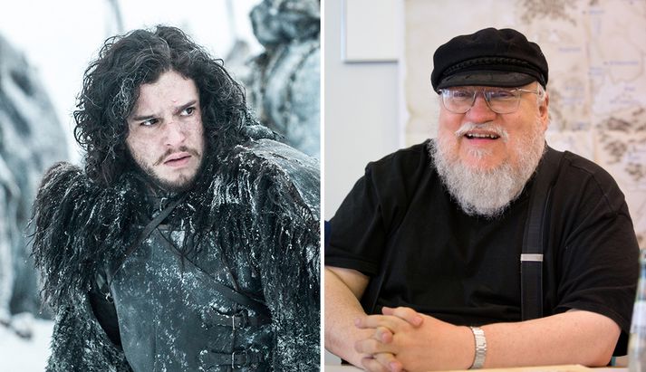 Jon Snow og George RR Martin.