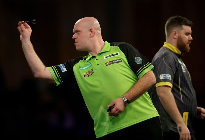 Michael van Gerwen fann ekki fjölina sína gegn Scott Williams.