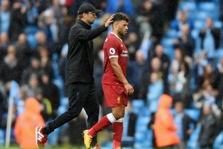 Alex Oxlade-Chamberlain og Jürgen Klopp.