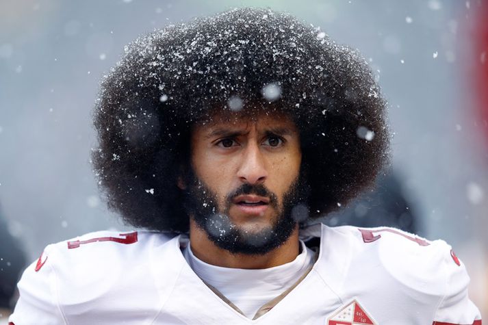 Colin Kaepernick er einn umtalaðasti maður Bandaríkjanna.