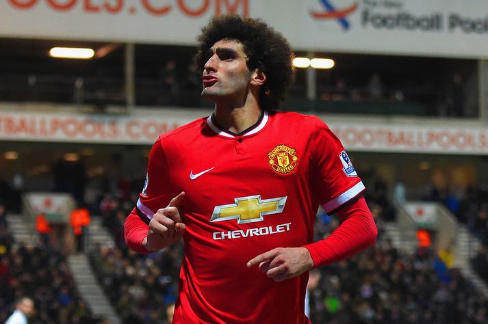 Marouane Fellaini skoraði í gær.
